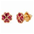 Kate Spade Jewelry | Kate Spade Gold Something Sparkly Ruby Crystal Earrings. | Color: Gold/Red | Size: Os