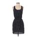 Forever 21 Casual Dress - Mini Scoop Neck Sleeveless: Black Stars Dresses - Women's Size Small