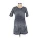 French Connection Casual Dress - Shift: Blue Print Dresses - Women's Size 2