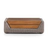 Joss & Main Cian Coffee Table Wood/Wicker/Rattan in Brown | 16.5 H x 51.25 W x 31.5 D in | Outdoor Furniture | Wayfair