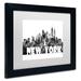 Trademark Fine Art "New York New York Skyline BG-2" by Marlene Watson Framed Graphic Art Canvas, Wood in Black/White | 0.5 D in | Wayfair