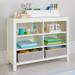 Martha Stewart kids Crafting Double Open Art Storage w/ Bins Wood in White | 25 H x 33 W x 15 D in | Wayfair G77102