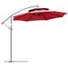 Freeport Park® Gimenez 8'9" Cantilever Umbrella Metal in Red | 104.4 H x 105.6 W x 105.6 D in | Wayfair 5F907EAC9F884D20BB6E5A18C0EE16DE