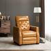 Canora Grey Gumesindo 31.50" Wide Genuine Leather Power Recliner in Brown | 41.73 H x 31.5 W x 38.98 D in | Wayfair