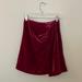 Anthropologie Skirts | Anthropologie Velvet Mini Skirt | Color: Red | Size: 4