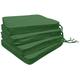 MASTER FOAM Set of 4 Garden Chair Cushions with Ties Indoor Outdoor Seat Pads Patio Dining Chair - tie on straps - Garden Seating (Green)