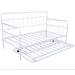 Rosalind Wheeler Adarro Twin Iron Daybed w/ Trundle Metal in White | 43 H x 77 W x 41 D in | Wayfair B877E150AC434C9D923024E4D46C2AF5