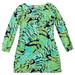 Lilly Pulitzer Dresses | Lilly Pulitzer Ritchie Dress Boat Neck 3/4 Sleeve Silk Cotton Blend Mini Dress | Color: Green | Size: Xs