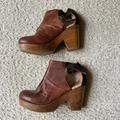 Free People Shoes | Free People Brown Leather & Suede Clogs, 38 | Color: Brown | Size: 8