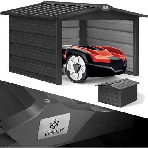 Mähroboter Garage mit Satteldach Dach Carport Überdachung für Mähroboter Rasenmäher Rasenroboter