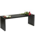 DanDiBo Gartenbank Metall Massiv Wetterfest Schwarz 120 cm Sitzbank Modern Ida 96245 Parkbank Eisen