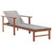 vidaXL Patio Lounge Chair Sunlounger Sunbed Solid Acacia Wood Poly Rattan - 78.7" x 21.7" x 22"