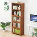 MoNiBloom Standard 5 Tiers Tall Bookcase, Free Standing Bookshelf w/ Acrylic Door for Living Room Wood in Brown | Wayfair A01A4A015B4