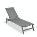 YULIANGCAI Outdoor Chaise Lounge Chair,five-position Adjustable Aluminum Recliner,all Weather For Patio,beach,yard, Pool Metal in Gray | Wayfair