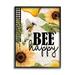 Stupell Industries Bee Happy Sunflower Insect in Yellow | 30 H x 24 W x 1.5 D in | Wayfair ak-666_fr_24x30