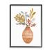 Stupell Industries Botanical Plant Still Life Boho Aztec Patterned Vase Black Framed Giclee Texturized Art By Tava Studios in Brown | Wayfair