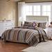 Greenland Home Fashions Durango Reversible Quilt Set, 4-Piece Twin Cotton in Blue/Brown/Gray | Twin/Twin XL Quilt + 1 Sham + 2 Throw Pillows | Wayfair