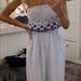 Jessica Simpson Pants & Jumpsuits | Jessica Simpson Floral Eyelet Stripe Jumpsuit | Color: Blue/White | Size: S