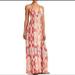 Athleta Dresses | Athleta Faded "Coral Sand" Ikat Maxi Dress | Color: Orange/White | Size: Xs