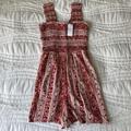 American Eagle Outfitters Dresses | American Eagle Romper | Color: Red/White | Size: Xs (Fits S Too)