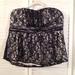 Torrid Tops | Black Lace Strapless Tube Top Torrid Size 1 Ivory Lined New | Color: Black/Cream | Size: 2