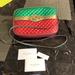 Gucci Bags | Gucci Trumputata Quilted Leather Crossbody Bag. | Color: Gold/Green/Red | Size: Os