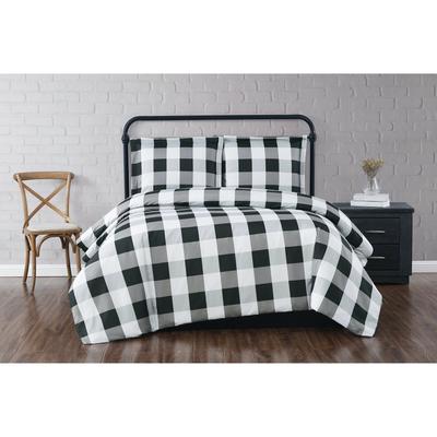 Everyday Buffalo Plaid Comforter Set by Truly Soft in Black (Size KING)