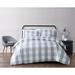 Everyday Buffalo Plaid Duvet Cover Set by Truly Soft in Grey White (Size TWINXL)