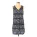 Old Navy Casual Dress - Shift: Blue Fair Isle Dresses - Women's Size Small