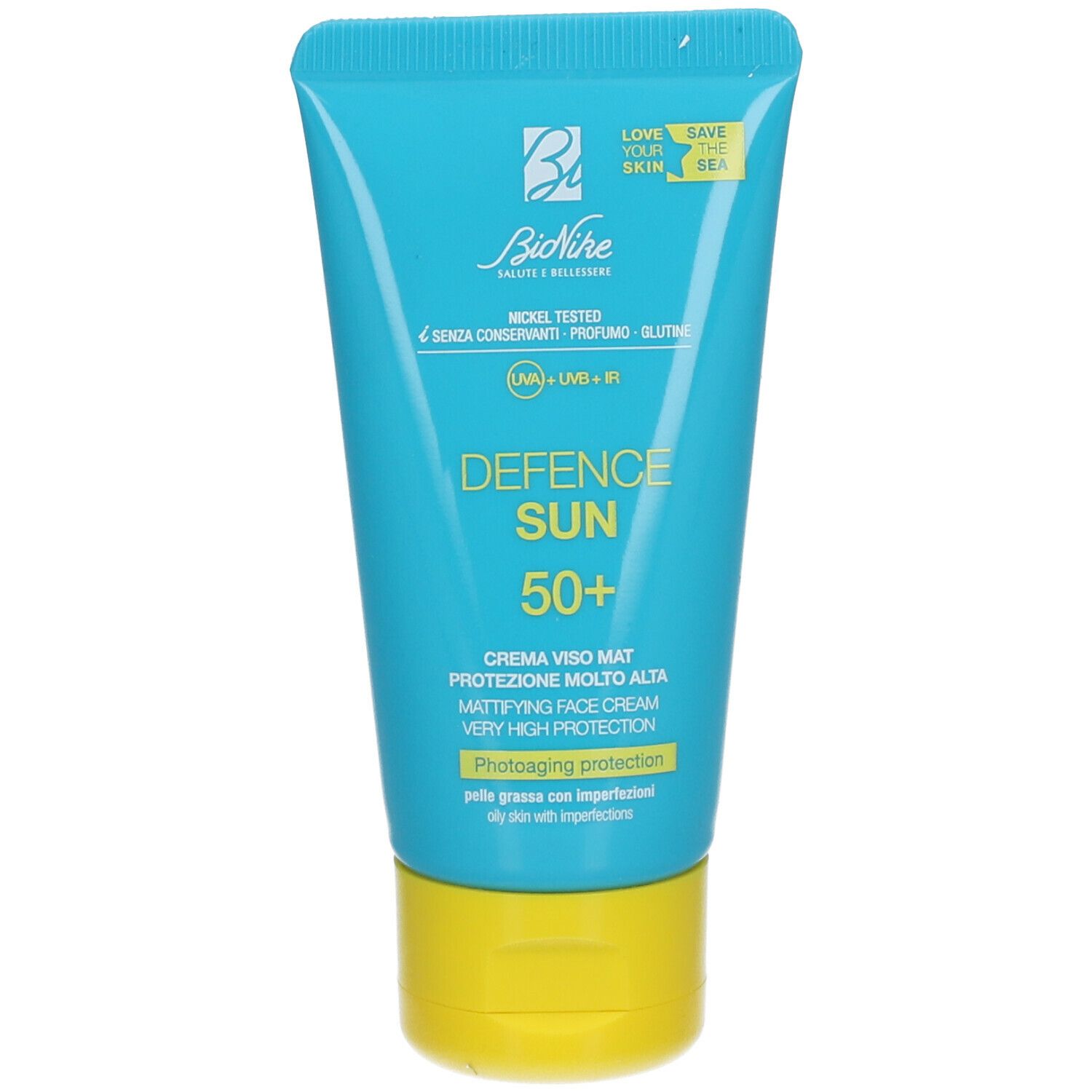 BioNike Defence Sun Crema Viso Mat SPF 50+ 50 ml per la pelle