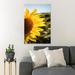 Gracie Oaks Yellow Sunflower In Close Up Photography 111 - 1 Piece Rectangle Graphic Art Print On Wrapped Canvas in Green/Yellow | Wayfair