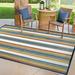 White 60 x 36 x 0.35 in Indoor Area Rug - Bayou Breeze Floraville Striped Area Rug in Multicolor Polypropylene | 60 H x 36 W x 0.35 D in | Wayfair