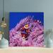 Rosecliff Heights Clown Fish On Pink Coral Reef - 1 Piece Square Graphic Art Print On Wrapped Canvas in Blue/Orange/Pink | Wayfair