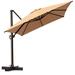 Freeport Park® 13 Ft Outdoor Cantilever Offset Aluminum Umbrella Metal in Brown | 109.2 H x 156 W x 120 D in | Wayfair