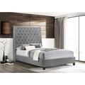 Rosdorf Park DIENNE VELVET BED FRAME Upholstered/Velvet in Gray | 72 H x 65 W in | Wayfair ED7EAFB444934B5D8016E09DE61C808D