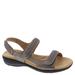 Trotters Romi Woven - Womens 9.5 Pewter Sandal Medium