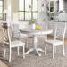 5 Pieces Dining Table and Chairs Set for 4 Persons, Marble-style Kitchen Room Solid Wood Table with 4 Chairs