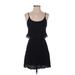 Forever 21 Casual Dress - A-Line Scoop Neck Sleeveless: Black Solid Dresses - Women's Size Small