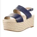 Michael Kors Shoes | Michael Kors Leather Espadrilles | Color: Blue | Size: 9.5/It39