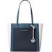 Michael Kors Bags | Michael Kors Gemma Large Pebbled Leather Colorblock Tote Bag - Blue | Color: Blue/White | Size: Os