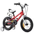 RoyalBaby Freestyle Kinderfahrrad Jungen Mädchen mit Stützräder Fahrrad 12 Zoll Rot