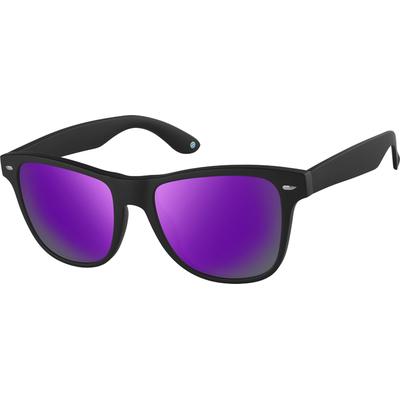 Zenni Classic Square Rx Sunglasses Black Plastic Full Rim Frame