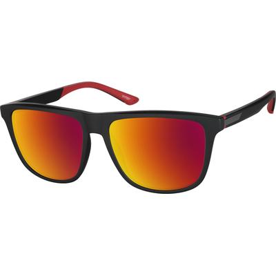 Zenni Square Rx Sunglasses Black Plastic Full Rim Frame