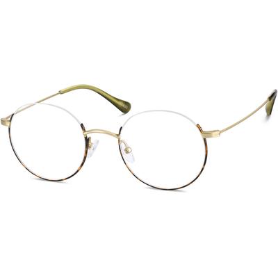 Zenni Round Glasses Tortoiseshell Metal Frame