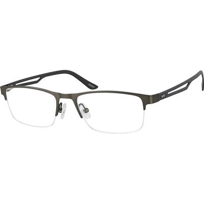 Zenni Men's Rectangle Prescription Glasses Brown Carbon Fiber Frame