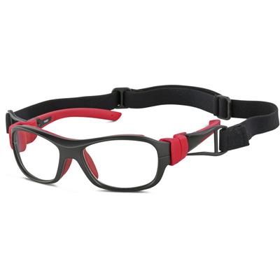 Zenni Kids Rectangle Glasses / Goggles Bulls Black And Red Plastic Full Rim Frame