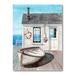 East Urban Home Beach Cabin On Wood Pier - Nautical & Coastal Canvas Wall Art Print Metal in White | 40 H x 30 W x 1.5 D in | Wayfair