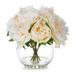 Primrue Peony Floral Arrangement in Vase Faux Silk in White | 10 H x 10 W x 10 D in | Wayfair FFD26356E47A4BB68B0C474B14E37C6F