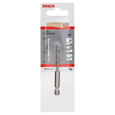 Bosch - Holzspiralbohrer hss 3mm mit 1/4 Sechskantaufnahme 2608595519