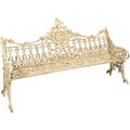 Banc de jardin en fonte 180x65x100 cm Canapé d'extérieur élégant Banc ancien Liberty ancienne avec